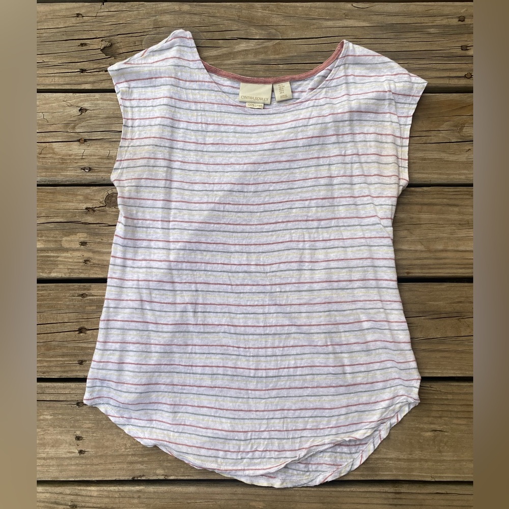Striped Short Sleeve Top